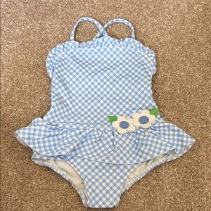 Florence Eiseman Blue Gingham Kids Swimsuit - 2T - New with Tags